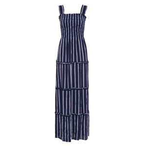 Maxi dress with smocked top